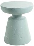 Beliani Beistelltisch MgO und Glasfaser gr&uuml;n Terrazzo Optik rund ⌀ 45 cm...