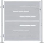 vidaXL Gartentor mit Schloss Silber 85 x 97 cm Edelstahl