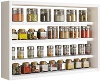 VCM H&auml;ngeschrank Wei&szlig; 60x10x40 cm 4 F&auml;cher Regal Wandschrank Wandmontage 