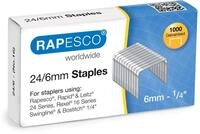 Rapesco S24607Z3 Typ 24/6 mm (No.16) Verzinkte Heftklammern, 1000 St&uuml;ck