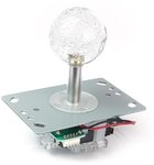 BerryBase Arcade Joystick, 8-Wege, mit LED Beleuchtung, 74,3mm H&ouml;he, RGB...