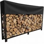 CLP Kaminholzst&auml;nder au&szlig;en 200x25x115 cm Meriden, Brennholzregal aus Stahl...