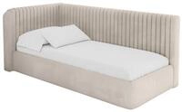 ALTDECOR Jugendbett mit Matratze - AURY 90x200 Beige | Kinderbett Polsterbett