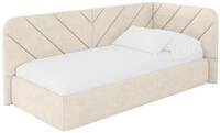 ALTDECOR Jugendbett ohne Matratze - FIKY 100x200 Beige | Kinderbett Polsterbett
