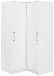 Vente-unique-Eckkleiderschrank mit 2 T&Atilde; &Acirc; &Acirc;&Acirc; &Atilde; &Acirc; &frac14;Ren - 115 cm - Wei&Atilde;...