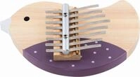 goki 61871 - Kalimba mit Vogelmotiv f&uuml;r Kinder, Daumenklavier, Holz und...
