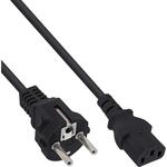 InLine 16651 Netzkabel, Schutzkontakt gerade auf Kaltger&auml;testecker C13, 1,8m,