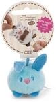 Kuscheltier Hase Pibu 5cm - blau - Stofftier aus weichem Pl&uuml;sch, niedliches