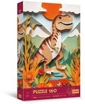 Trefl - Puzzle mit 3D-Effekt, Dinosaurier - 160 Elemente | 40 Jahre Trefl, Bunte