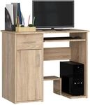 AKORD Schreibtisch Jay 90 cm | mit 1 T&uuml;r und 1 Schublade | PC-Schreibtisch | Office
