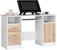 AKORD Schreibtisch ANA 124 cm | mit 1 T&uuml;r und 3 Schubladen | Office Desk 