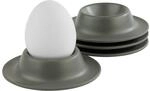 APS 85296 Eierbecher-Set, Melamin, 8,50 x 8,50, H&ouml;he 4,50 cm | grau matt/stapelbar