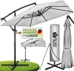 tillvex&reg; Sonnenschirm Rechteckig &Oslash; 330 cm + Abdeckung, Kurbel & Windschutz 