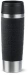 Tefal Reisebecher, klassisch, schwarz, 0,5 l, Komfort-Schraubdeckel, Schnellpresse,