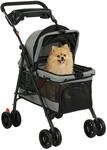 PawHut Hundewagen Hundebuggy Faltbar Klappbar Katzenwagen bis 10kg Grau | Mit...