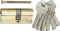 LOCK CYLINDER 62MM 3KEYS 3131, Black