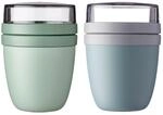 Mepal | Lunchpot Ellipse Mixed | Nordic Sage + Nordic Green | M&uuml;slibecher to...