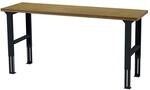 STIER h&ouml;henverstellbarer Werktisch, 2000x600x760-1060mm, aus Stahl und Buche,