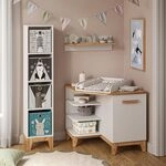 VitaliSpa Wickelkommode Malia, Wei&szlig;/Artisan, 85 x 85.2 cm | mit T&uuml;r,...