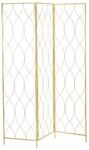 RAUMTEILER Lounge | 170x120cm, Metall, Gold | Paravent, moderner Raumtrenner,