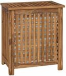 vidaXL W&auml;schekorb Natur Massivholz Teak