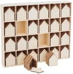 VBS Adventskalender-H&auml;user, 24 St&uuml;ck, DIY Bastelset, Weihnachtsdekoration,