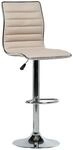 Beliani Bequemer Barstuhl mit R&uuml;ckenlehne 2er Set Kunstleder beige Lucerne