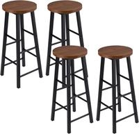 WOLTU Barhocker 4er Set, 71 cm Hohe, Industriestil, Dunkelbuche | Barstuhl mit