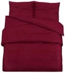 vidaXL Bettw&auml;sche-Set Bordeauxrot 240x220 cm Leichte Mikrofaser