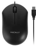 Macally QMOUSE-B USB-Maus f&uuml;r Mac und PC, 3 Tasten, Schwarz