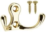 SOTECH Garderobenhaken MAREEN Messingoptik 29 x 51 x 23,5 mm BA 17 mm | 2-fach
