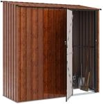 vidaXL Gartenh&uuml;tten Braun 203 x 85,5 x 200 cm Metall