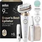 Braun Epilierer Damen Silk&middot;&eacute;pil 9 Flex SkinSpa, 9-681 3D, Wasserdicht, Gold 