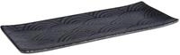 APS 84906 Tablett DARK WAVE, 29 x 12 cm, H&ouml;he 1,5 cm, Melamin, schwarz/Wellendekor