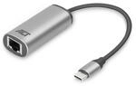 ACT USB C Ethernet Adapter, 2,5 Gigabit Ethernet 2500 Mbps - AC7081 | LAN