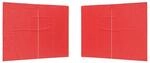 vidaXL Partyzelt-Seitenteil 2 STK. 300 x 195 cm Rot PE und Stahl