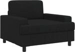 vidaXL Sessel Schwarz Stoff | Der Bezug aus 100 % Polyester ist sehr glatt, Das