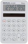 Maul Taschenrechner wei&szlig; ECO MD 1 kompakt solarbetrieben mit LCD Display | griffige