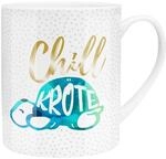 GRUSS & CO XL-Tasse mit Motiv Chillkr&ouml;te | Gro&szlig;e Kaffeetasse aus Porzellan, 60 cl,