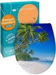 Calmwaters&reg; WC Sitz Motiv Palmenparadies einfache Montage, Toilettendeckel bis...