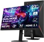 Amzfast Gaming Monitor 27 Zoll, 4K UHD 160Hz/FHD 320Hz Dual Mode, Fast IPS | 1ms MPRT