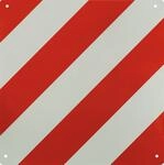 DEMA Warntafel rot-wei&szlig; 50x50 cm &ndash; Verkehrsschild, Reflektor,...
