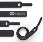 conecto Klett Kabelbinder 10cm Klettband mit Loop - Kabelmanagement Kabelorganizer