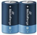 MediaRange Alkaline Batterien Mono D LR20 1,5V 2er-Pack | 2er-Pack | 0 % Kadmium &