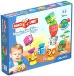 GEOMAG Magicube Stacking 8 Dschungel | Magnetische Bausteine | Baustein-Set mit