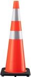Wiltec Verkehrskegel 90 cm aus PVC mit Gummisockel, orangener Leitkegel zum