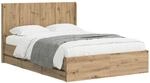 vidaXL Bettgestell mit Stauraum und Kopfteil Artisan Oak 140 x 190 cm