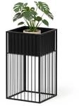 Relaxdays Blumenst&auml;nder A, Metall, HBT 61x30,5x30,5 cm, Gestell, schwarz 