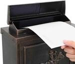 vidaXL Wandmontierter Briefkasten Bronze 29 x 13 x 41 cm Gussaluminium