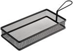 APS 40629 Servier-Frittierkorb SNACKHOLDER, Snackkorb, Edelstahl, 26 x 13 x 5 cm,